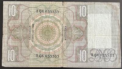 小福收藏拍卖第202期 流通品相裸钞 特惠场 本场全部为欧洲纸币【佣金仅收2% 不设最低佣金 全场包邮】 荷兰 1939年 10盾