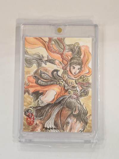 言遇卡牌 第六期【2026.03.28周六晚22：00截拍】新人闲置 欢迎捡漏 - 【手绘卡】【亲签】平阳昭公主 画师山妖 卡背亲签 带卡砖