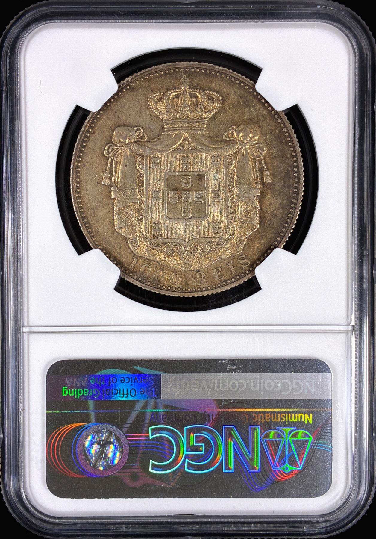 【雨安】【直播拍卖】【第0126期-评级币章】2026-03-07 周六 19:30 (金价1176, 银价22.16) [评级欧洲] Portugal 葡萄牙 1000瑞斯 1899年 卡洛斯一世  NGC-AU58