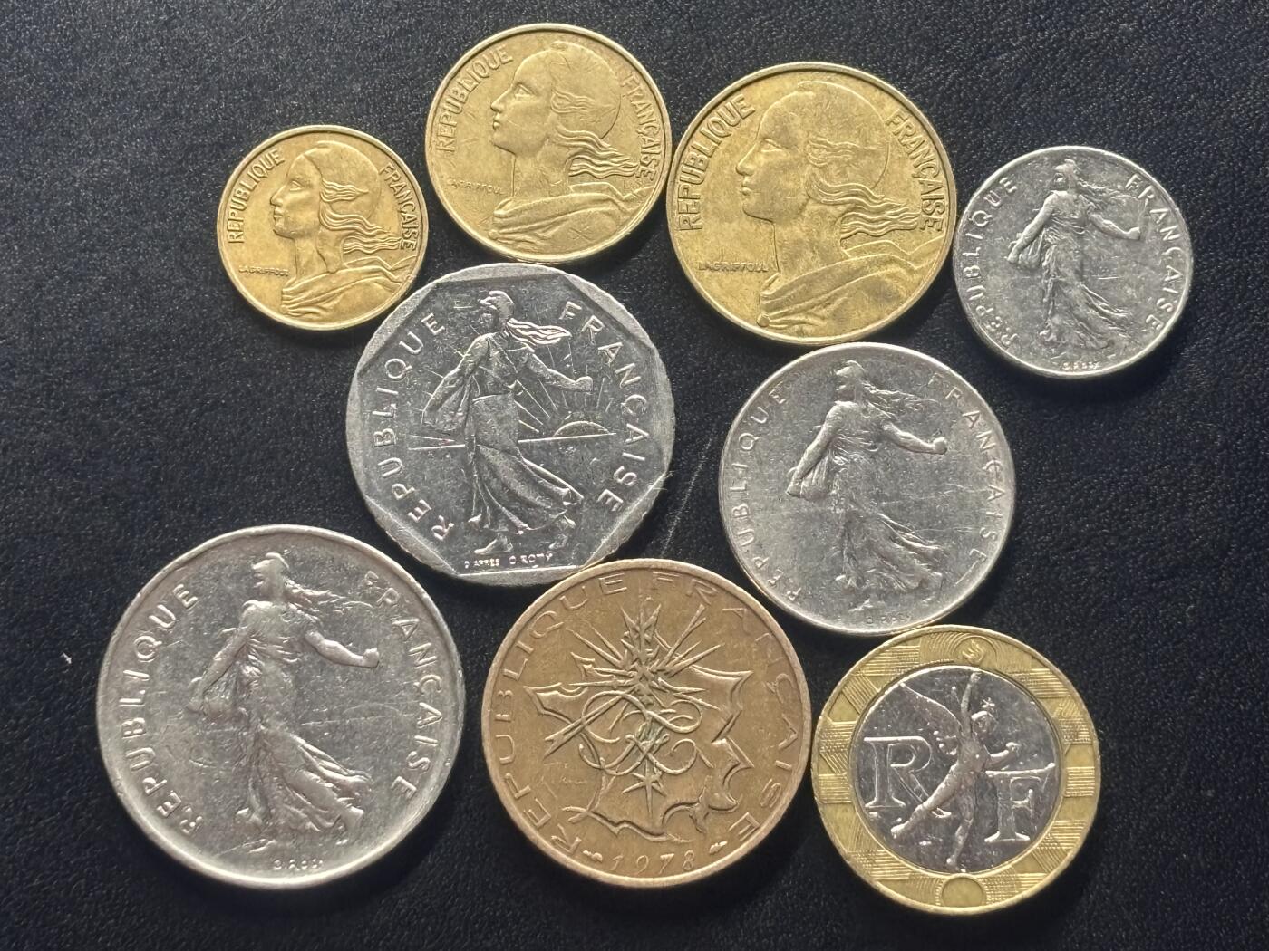 邮泉阁限时拍卖第四十二场（硬币在国外。请付邮费6元。） 法国9枚