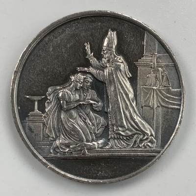 掌中浮雕-藏着的欧洲第053场 - 法国结婚银章，27.4mm，9.8g