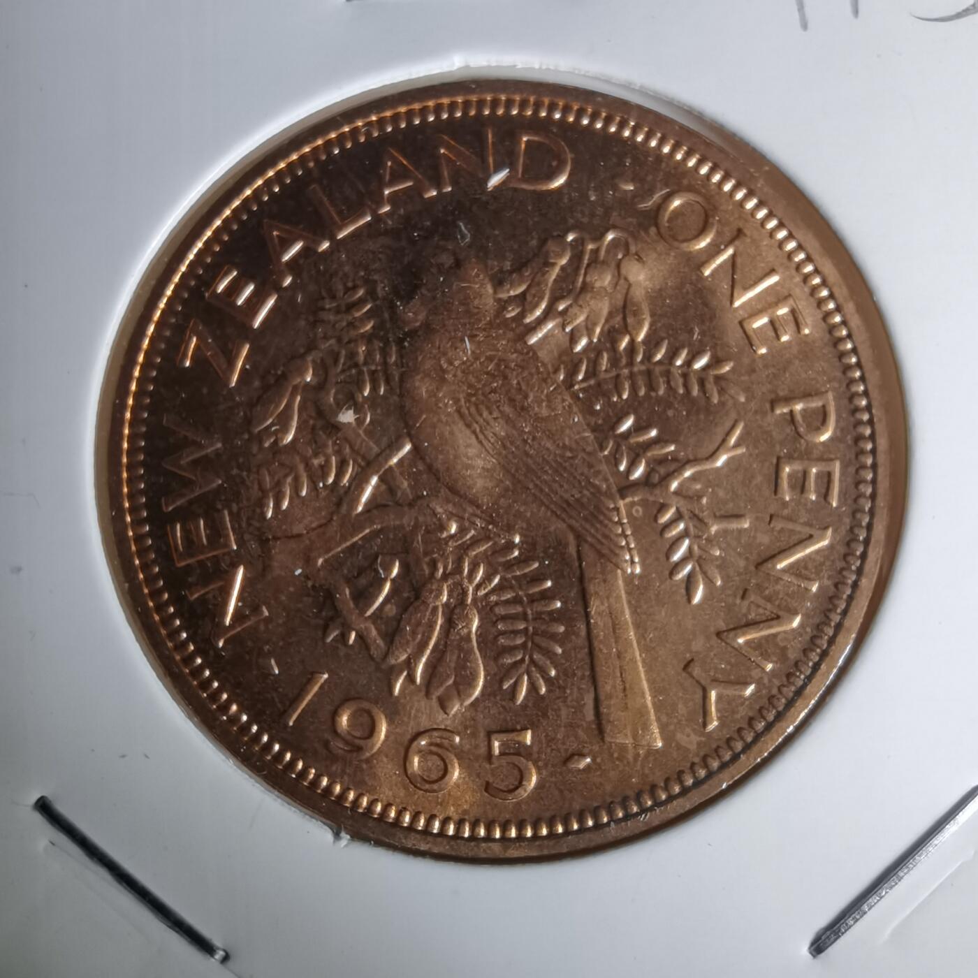 沼泽如烟--第1011场 新西兰1965年1便士