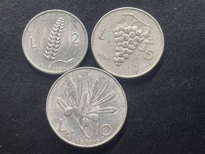 邮泉阁限时拍卖第四十二场（硬币在国外。请付邮费6元。） - 意大利1950年3枚