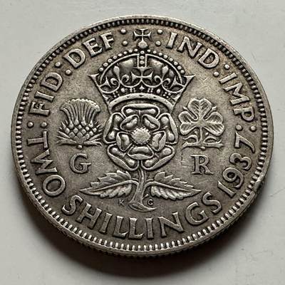 🌹外币初藏🌹🐯2026年第24场  每周二四六晚8️⃣点 接代拍 - 英国1937年2先令银币 11.3克50%银