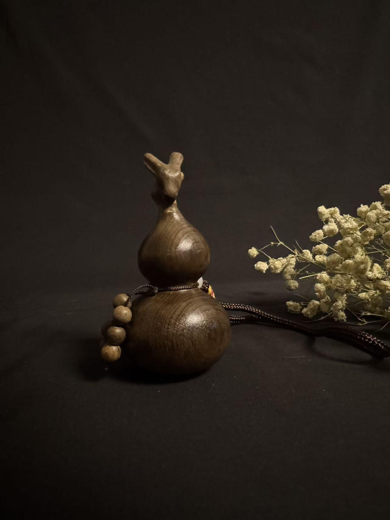 零元拍：金丝楠 精工葫芦 雕件手把件绿阴沉，满手留香金丝流溢。79/41/27MM