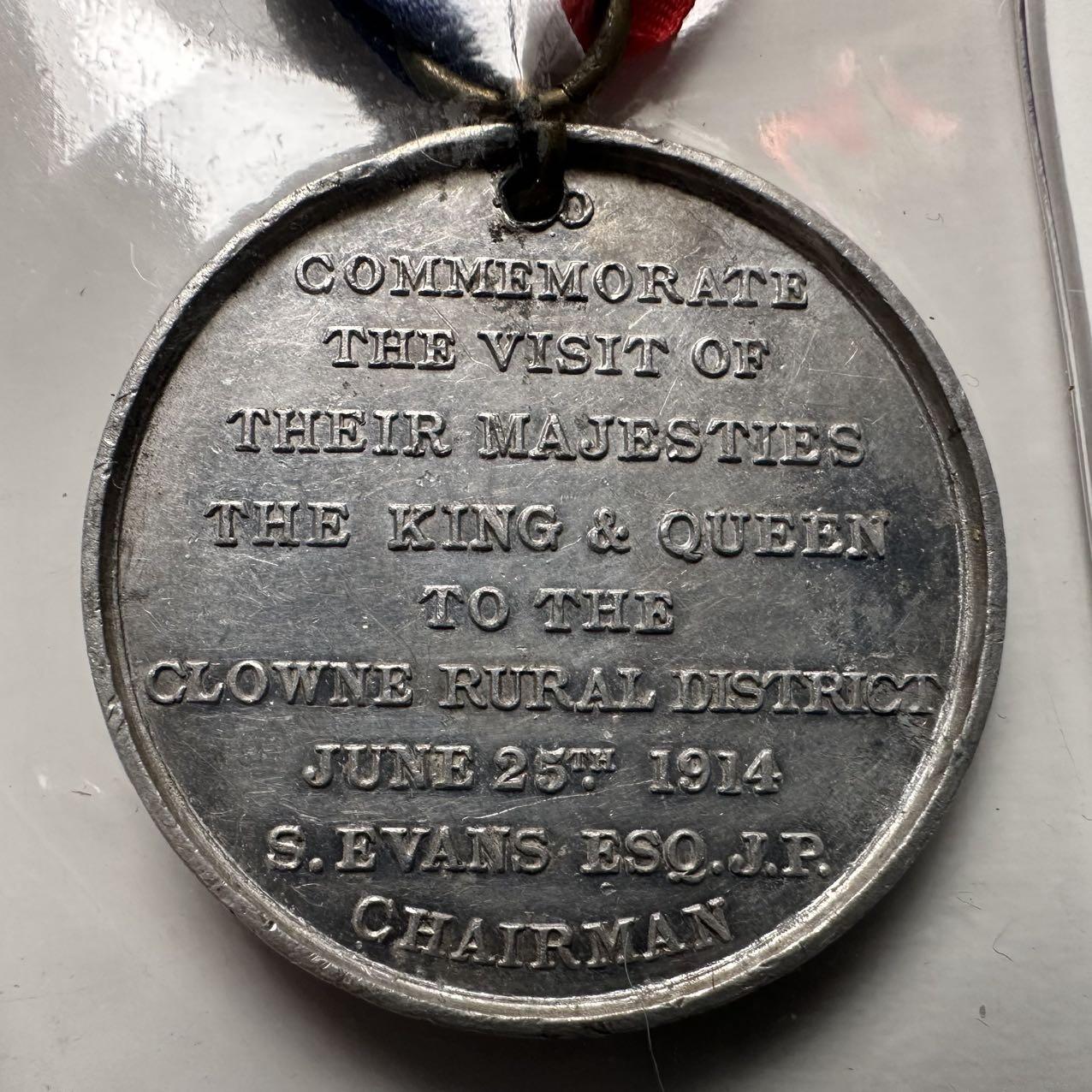 🌹外币初藏🌹🐯2026年第24场  每周二四六晚8️⃣点 接代拍 英国1914年乔治五世与玛丽王后访问纪念章 38毫米 铝制