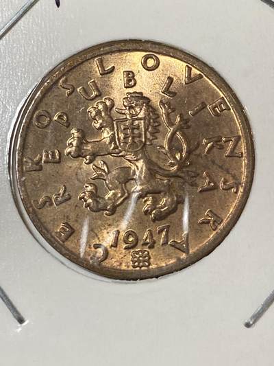 2026年第三十三场(总第二百零二场）外国精品纸夹币场(免佣金) - 原光好品–捷克斯洛伐克1947年50赫勒(二战前第二套第一版，青铜材质版，克雷姆尼察造)