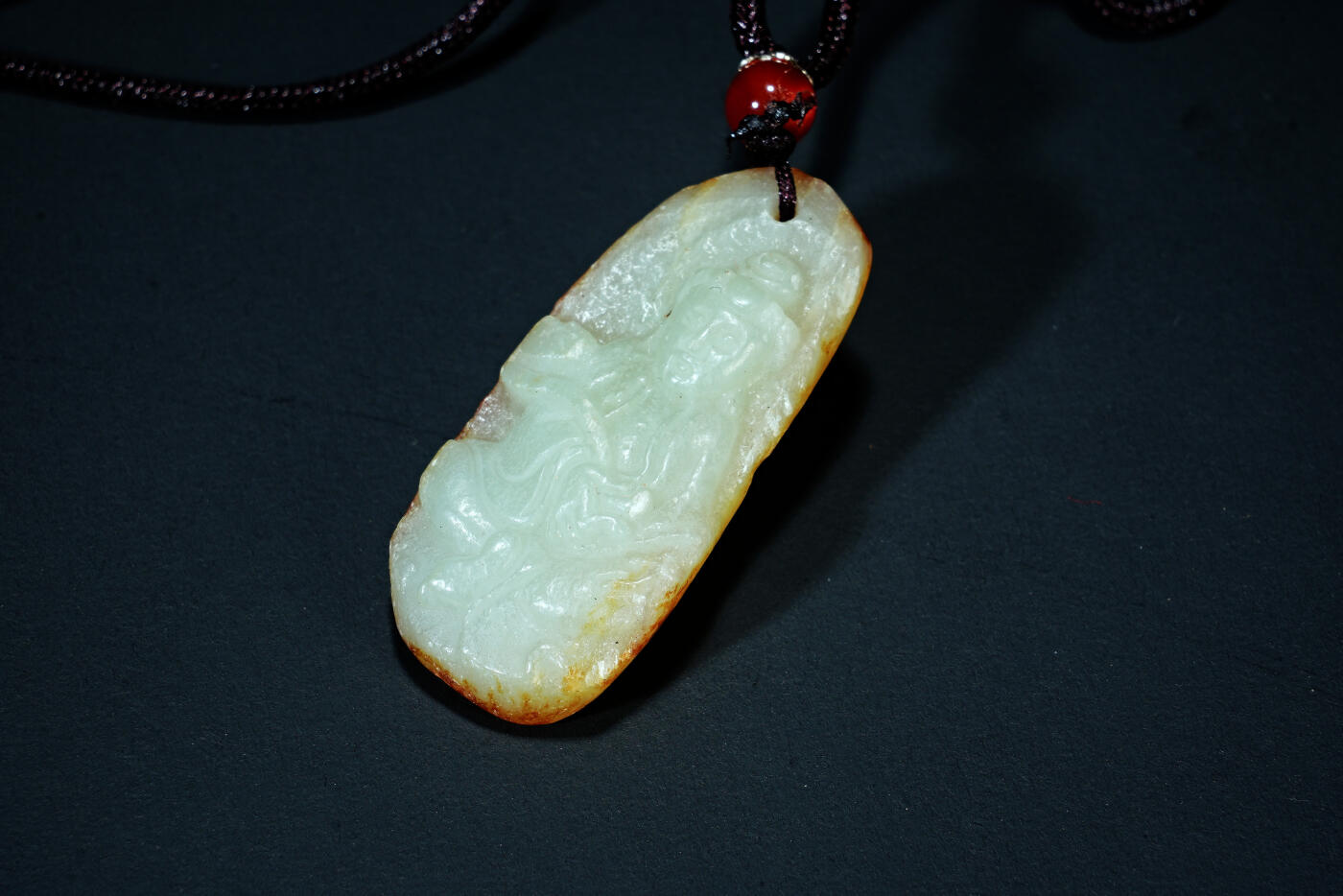 上海都达杂项专场四十四【全场包邮】  天然和田玉精雕《持莲观音》挂件91-113