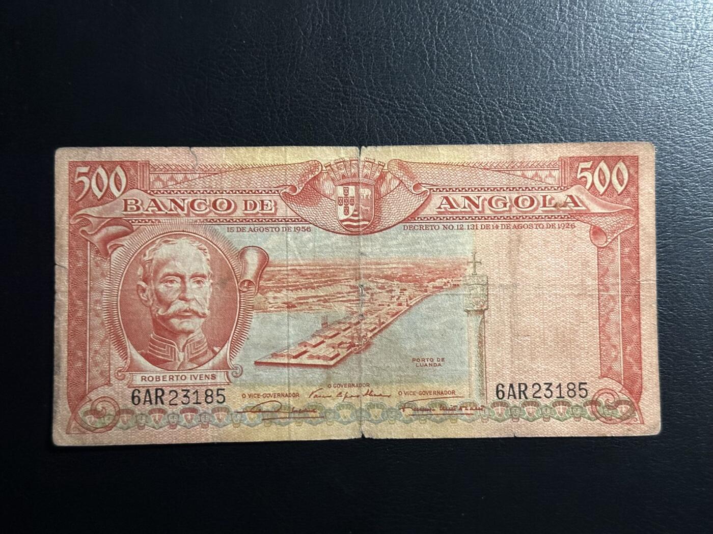 丙午马年开年第三场（大更新） 安哥拉1956年版本，葡萄牙探险家头像，稀有品种！流通中品。号码无47！eBay价格1000+