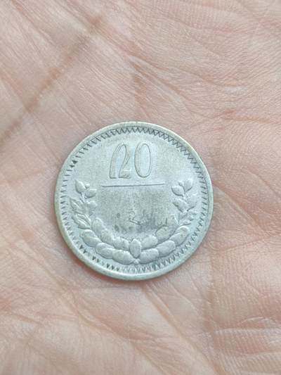 中国苏联蒙古银币银章 - 蒙古20蒙戈银币