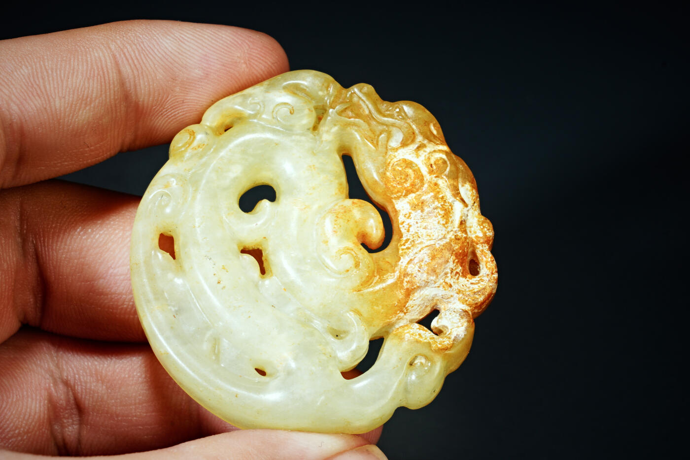 上海都达杂项专场四十四【全场包邮】  古玉 螭龙玉佩91-100