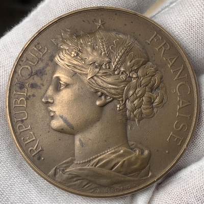 掌中浮雕-藏着的欧洲第053场 - 法国玛丽安娜农业铜章，51mm