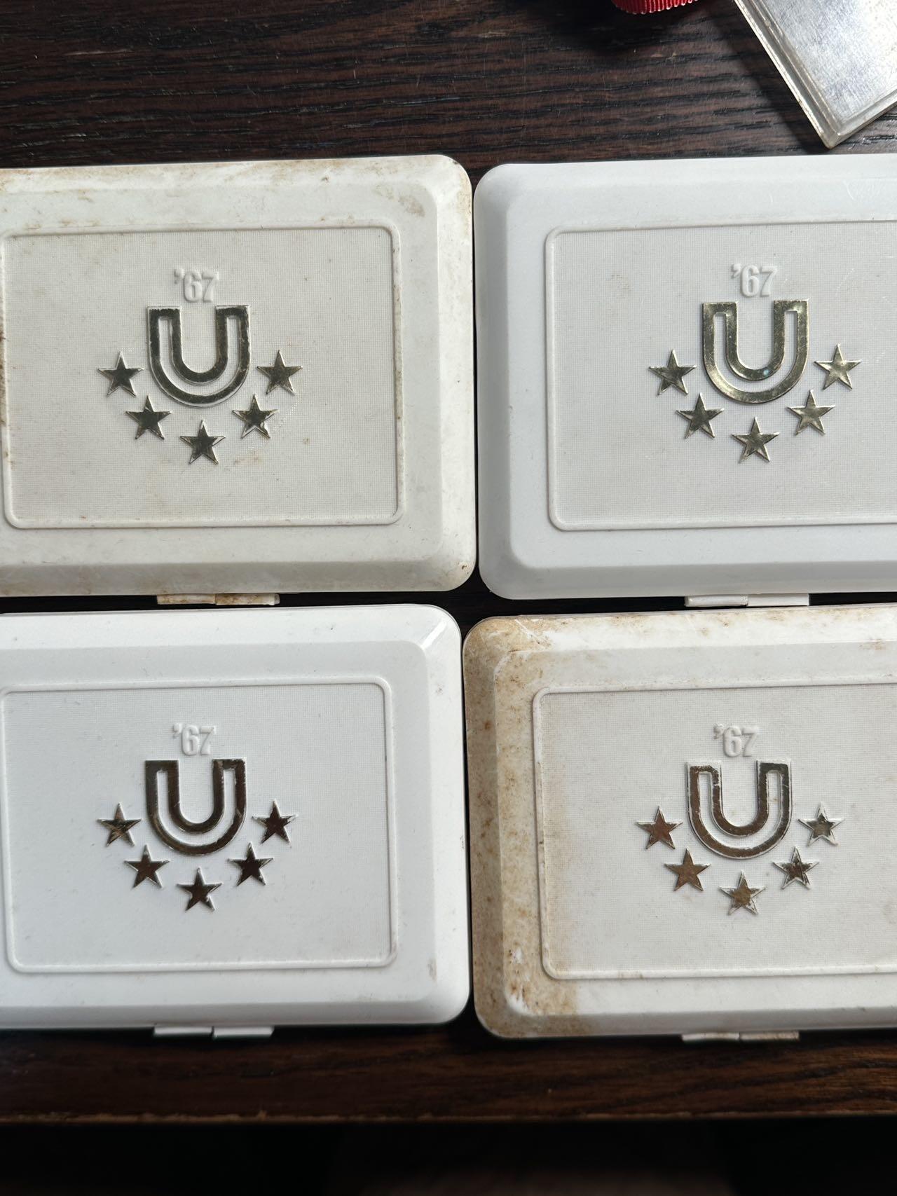 蒂克钱币-第59场 日本企业章 徽章拍卖 造币局制-1967年东京第5届世界大学生夏季运动会（UNIVERSIADE 1967 TOKYO）4枚