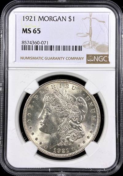 【雨安】【直播拍卖】【第0126期-评级币章】2026-03-07 周六 19:30 (金价1176, 银价22.16) - [评级美洲] USA 美国 1美元 (1878-1921) 摩根 1921年  NGC-MS65