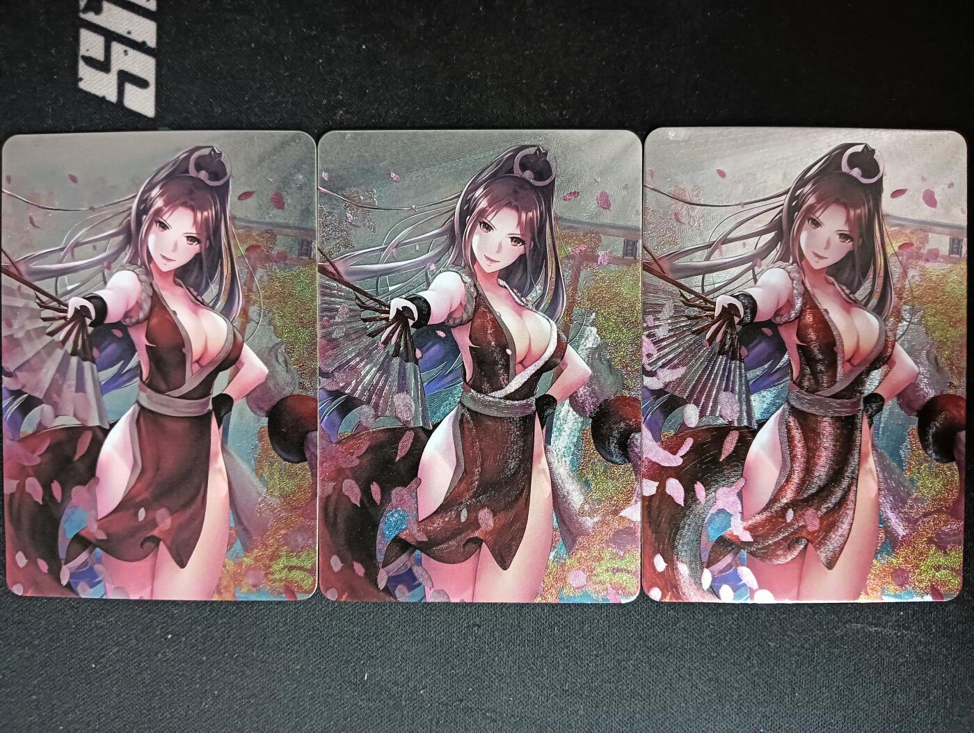 花开卡拍第61期（3月7号周六截拍，品控勿拍!!!拍品不寄存，运费5元（新疆需补运费差价或顺丰到付），自制卡难免瑕疵，可能存在轻微撞角爆边等出厂瑕疵，品控介意勿拍！） 宁缺卡牌 不知火舞粗闪三宫A