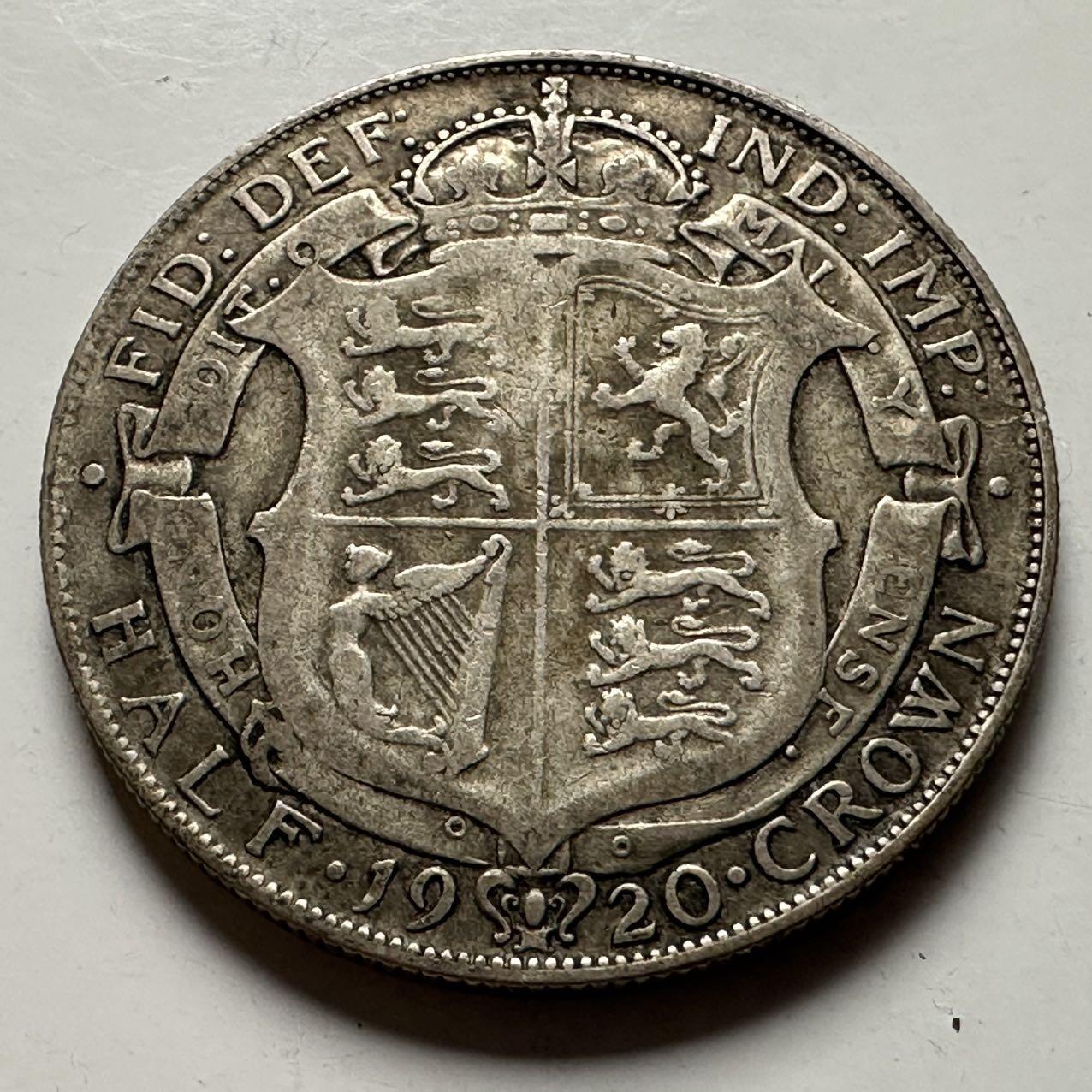 🌹外币初藏🌹🐯2026年第24场  每周二四六晚8️⃣点 接代拍 英国1920年1/2克朗银币 14.1克50%银