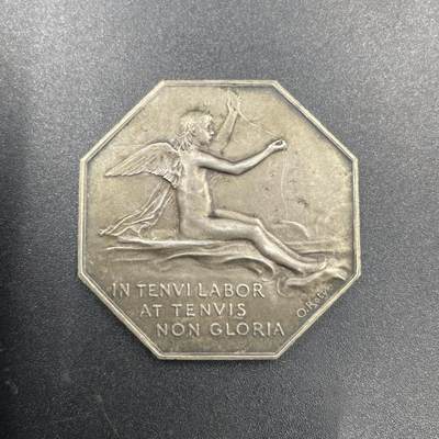 「木头集藏」章牌专场-第69场 - O.Roty～法国里昂商会八角银章，直径：42 mm，40 g，边铭：丰饶角 ARGENT，名家经典，品相不错