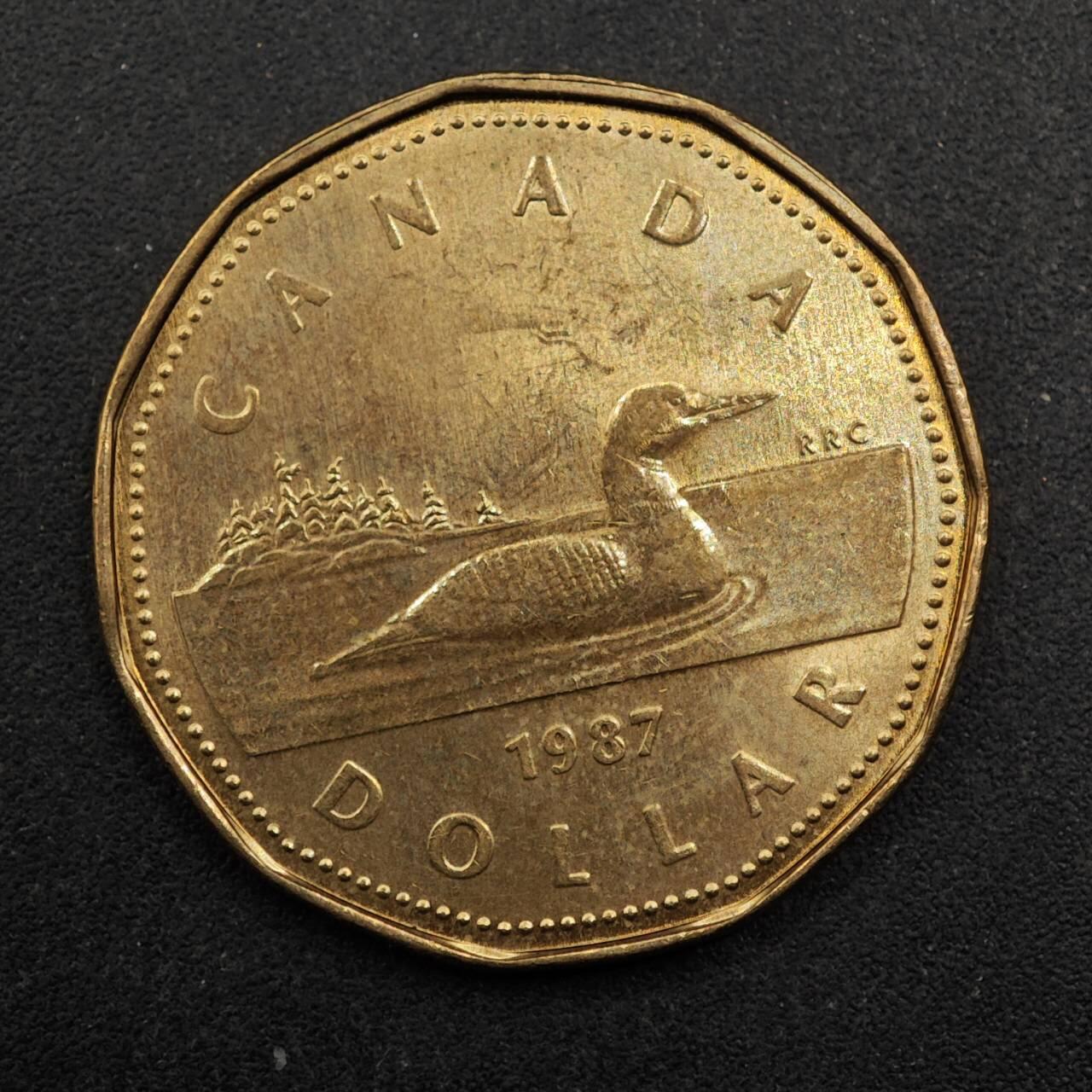 【淘币小摊】实时拍第八百七十五拍   散币场    每周一统一发货 加拿大1987年一元铜币