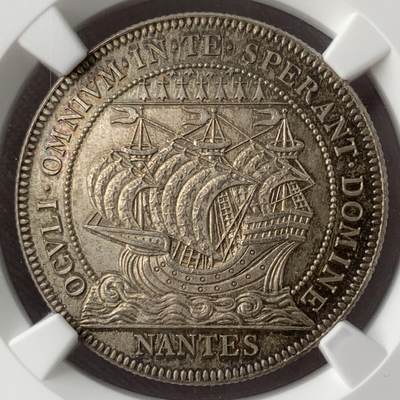 掌中浮雕-藏着的欧洲第053场 - NGC MS65 ：法国南特市商会银章，32mm