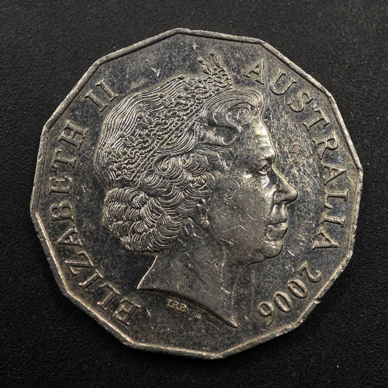 【淘币小摊】实时拍第八百七十五拍   散币场    每周一统一发货 澳大利亚2006年50分镍币