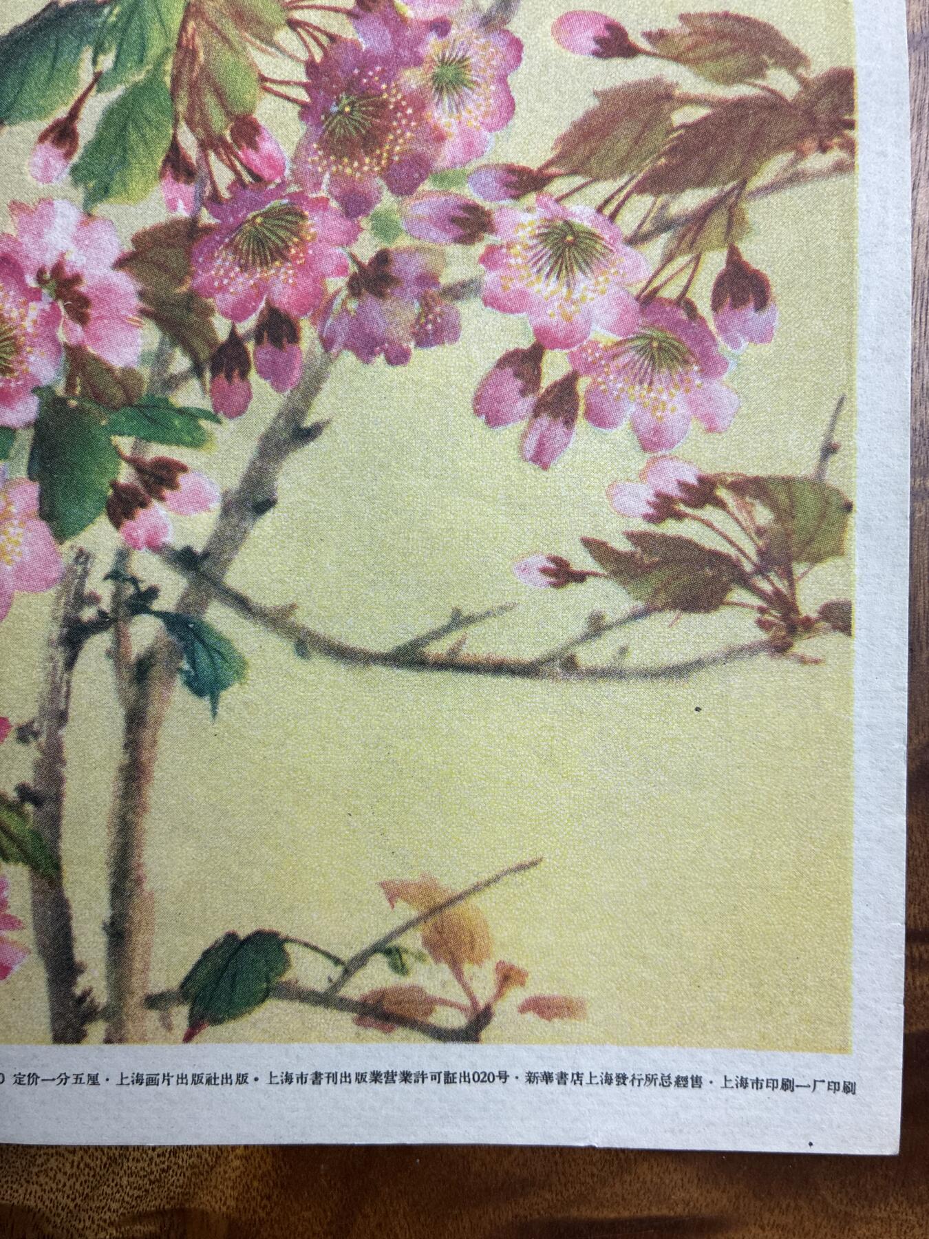 情怀旧藏儿时记忆经典收藏交流拍卖会 蒋風白绘画海棠白头老年画宣传画