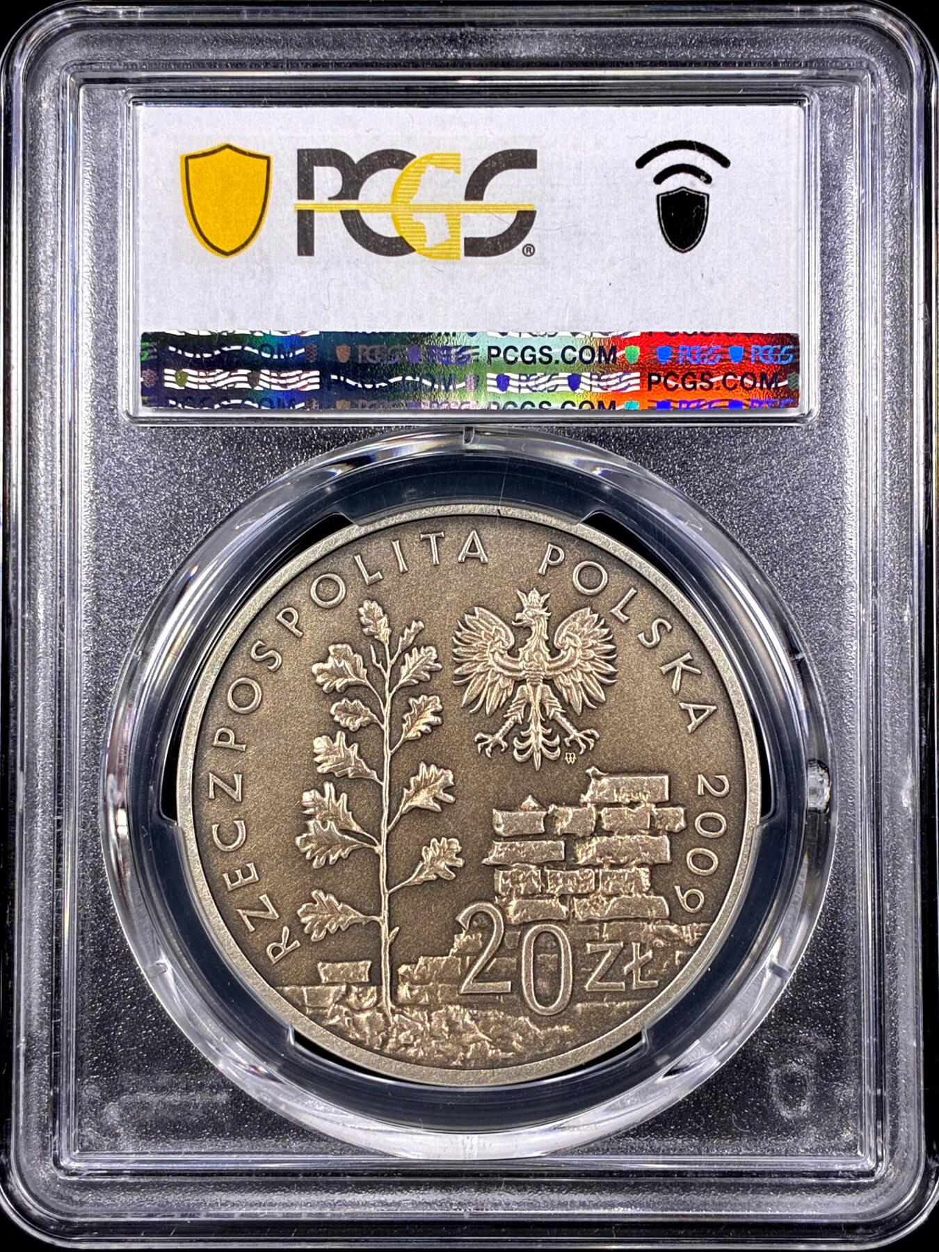 【雨安】【直播拍卖】【第0126期-评级币章】2026-03-07 周六 19:30 (金价1176, 银价22.16) [评级现代] Poland 波兰 20兹罗提 2009年 罗兹犹太区 [28.28克,  0.925银]  PCGS-MS69