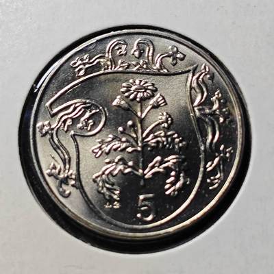 KK钱币收藏小铺   套币 批量/好品散币专场 2月预留时间 周末发货 -  1986马恩岛5便士 好品