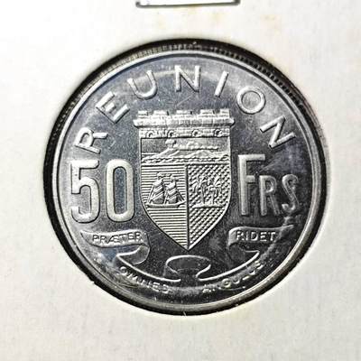 KK钱币收藏小铺   套币 批量/好品散币专场 2月预留时间 周末发货 -  1964法属留尼汪50法郎