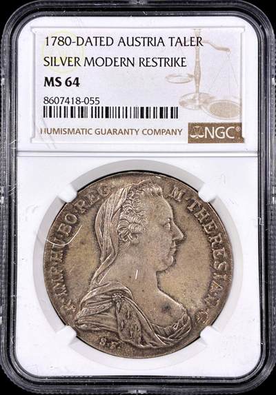 【雨安】【直播拍卖】【第0126期-评级币章】2026-03-07 周六 19:30 (金价1176, 银价22.16) - [评级欧洲] Austria 奥地利 1泰勒 大奶妈  NGC-MS64