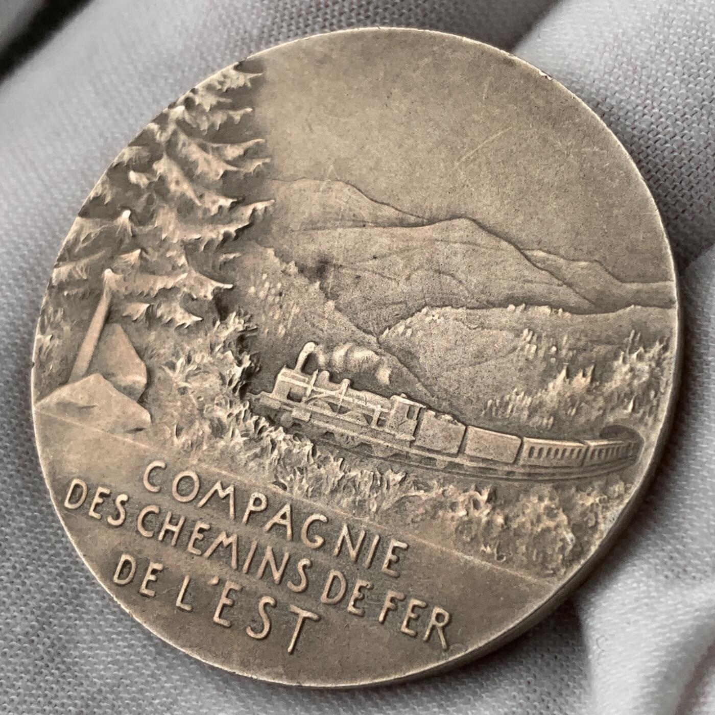 掌中浮雕-藏着的欧洲第053场 法国铁路公司银章，41.3mm，36.2g