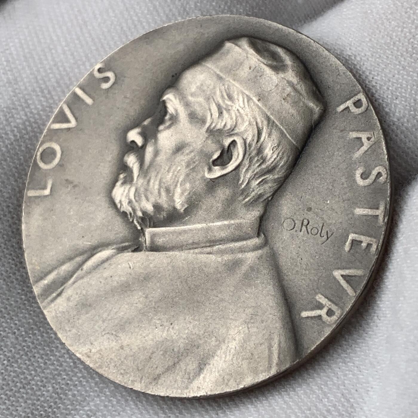 掌中浮雕-藏着的欧洲第053场 法国微生物学家路易.巴斯德银章，36.6mm，23.7g，奥斯卡·罗蒂作品