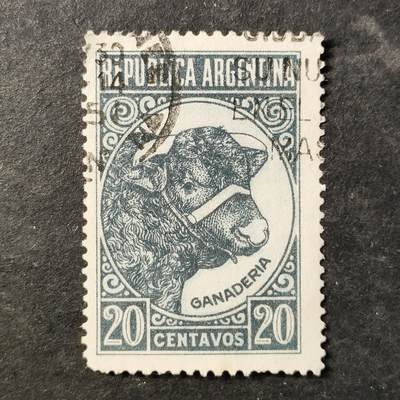 ↓君缘收藏753期☞钱币邮品↓无佣金、可寄存、满30元包邮  - 阿根廷邮票，1942年国家物产·公牛邮票