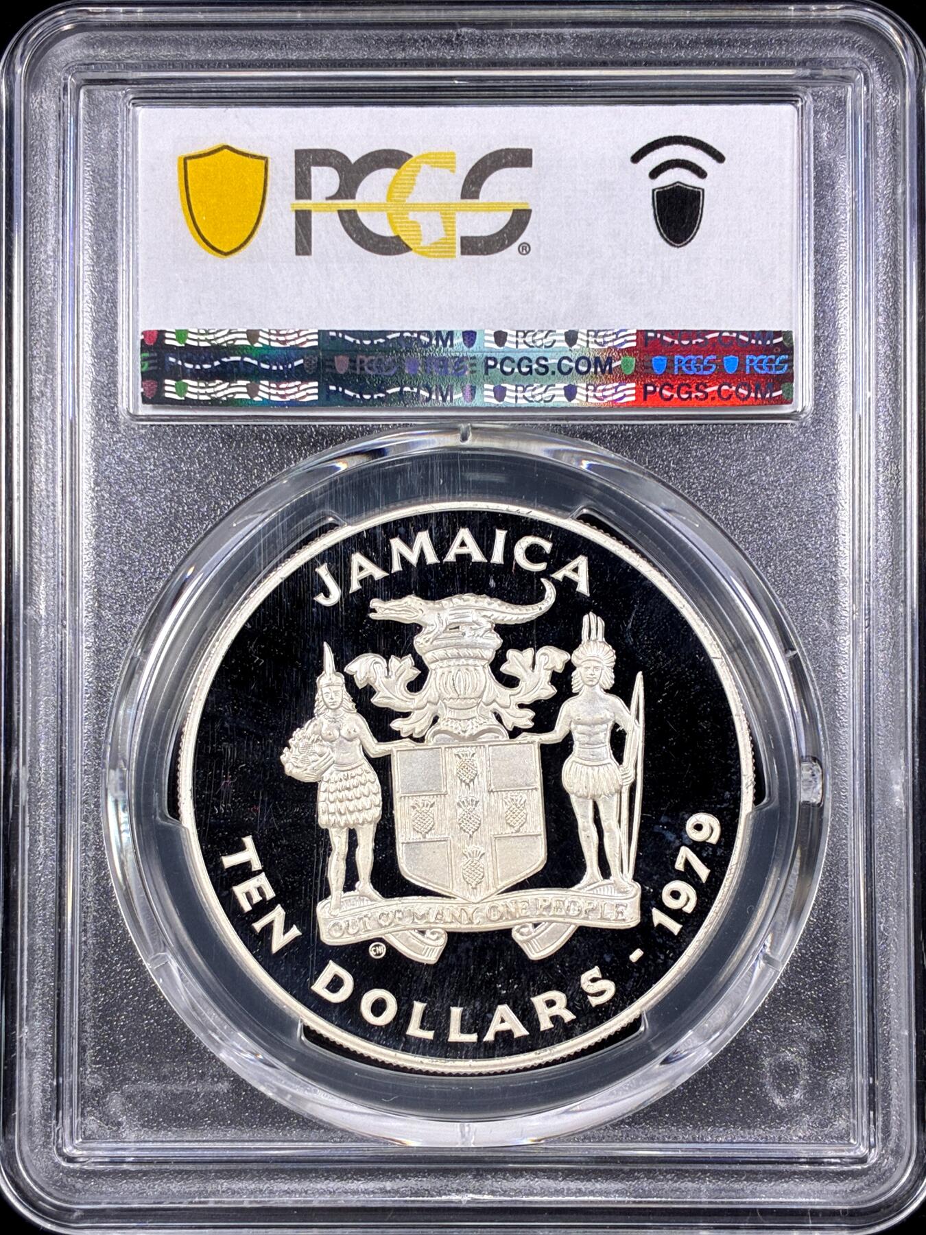 【雨安】【直播拍卖】【第0126期-评级币章】2026-03-07 周六 19:30 (金价1176, 银价22.16) [评级现代] Jamaica 牙买加 10元 1979年 儿童年 PCGS-PR67DCAM 精制币