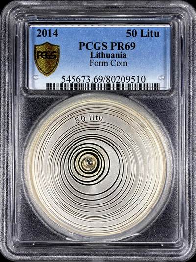 【雨安】【直播拍卖】【第0126期-评级币章】2026-03-07 周六 19:30 (金价1176, 银价22.16) - [评级现代] Lithuania 立陶宛 10拉特 2014年 PCGS-PR69 精制币