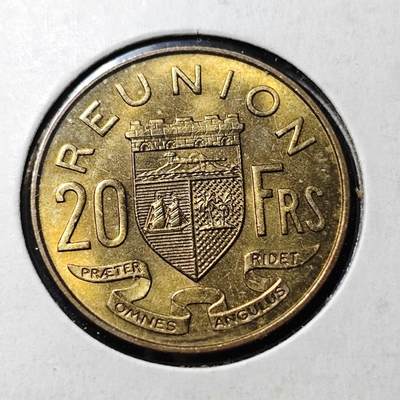 KK钱币收藏小铺   套币 批量/好品散币专场 2月预留时间 周末发货 -  1964法属留尼汪20法郎铜币