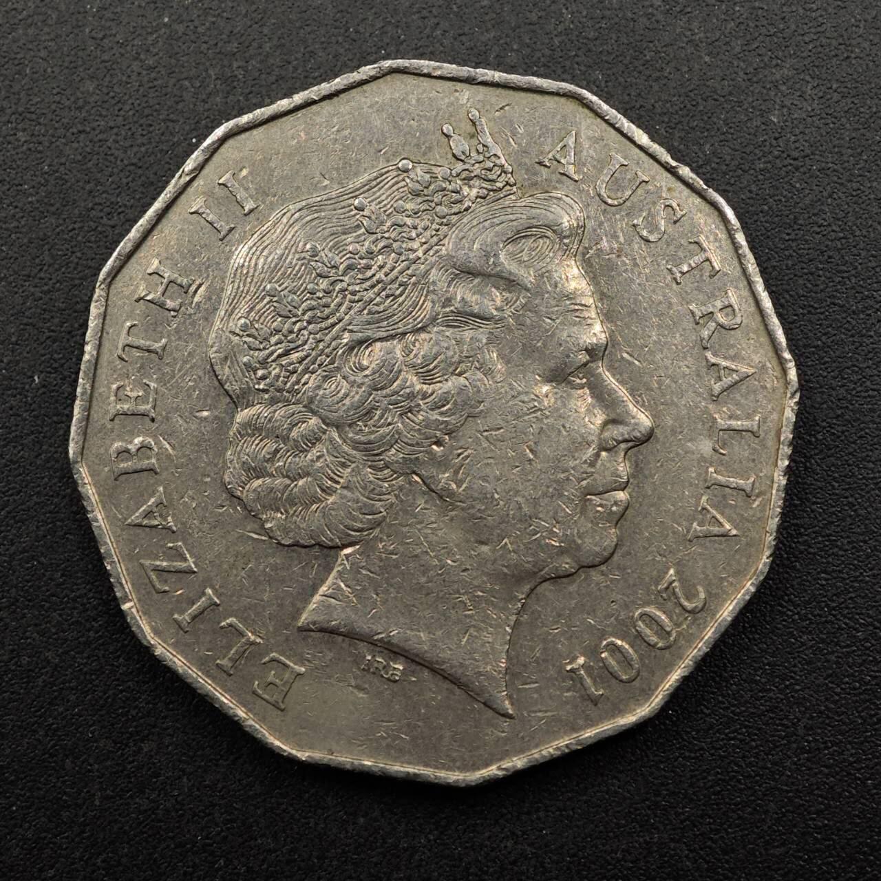 【淘币小摊】实时拍第八百七十五拍   散币场    每周一统一发货 澳大利亚2001年50分纪念币