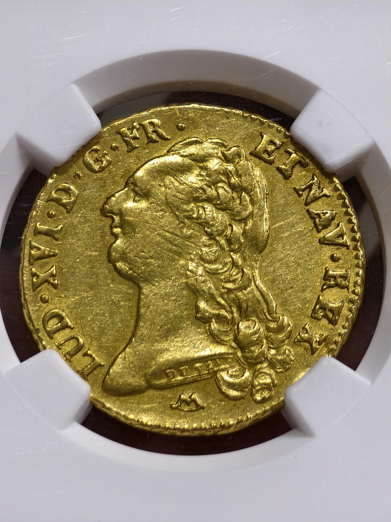 NGC-AU50法国1786年蒙彼利埃厂路易十六2路易金币