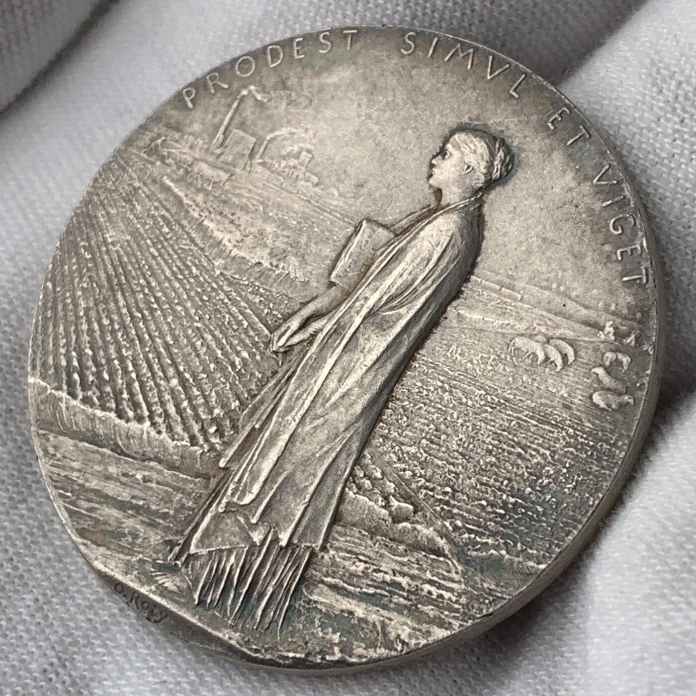 掌中浮雕-藏着的欧洲第053场 法国里尔证券经纪人公司银章，36mm，20g