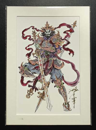 天玑星卡拍第176期《3.5周四截拍》持续收拍收评中 满赠卡需备注 【亲签复制画】沈鑫 四大天王 一套四张 亲签复制画 微黄有轻微移位 直角边难免有损介意勿拍