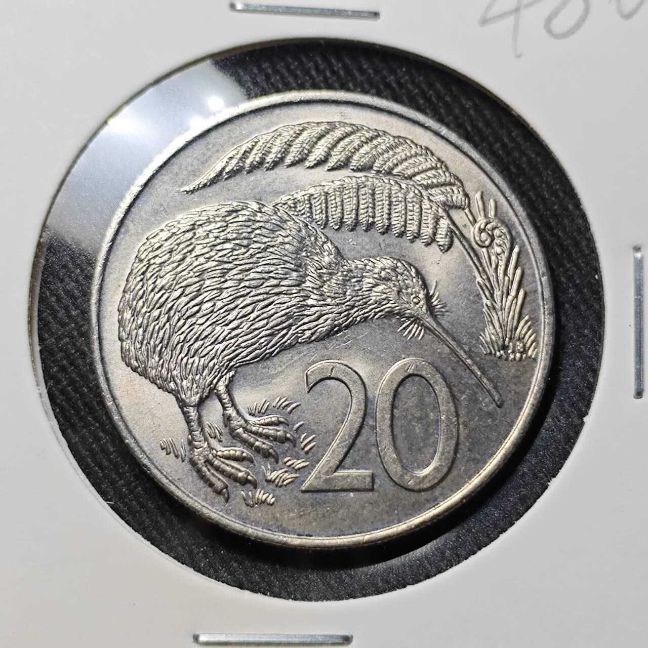 KK钱币收藏小铺   套币 批量/好品散币专场 2月预留时间 周末发货  1988新西兰20分 好品