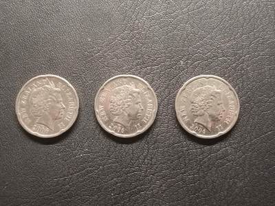 荟藏特别场次第五期——“社长的钢镚堆” 新西兰20分批量三枚