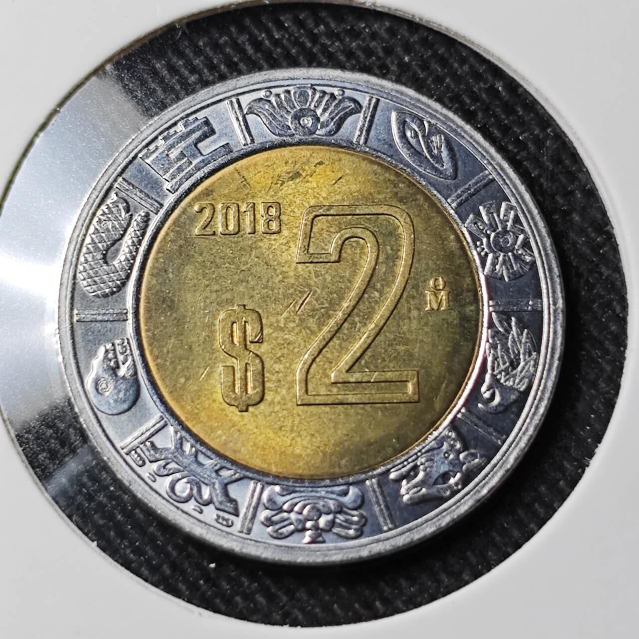 KK钱币收藏小铺   套币 批量/好品散币专场 2月预留时间 周末发货  墨西哥2比索双色币 好品