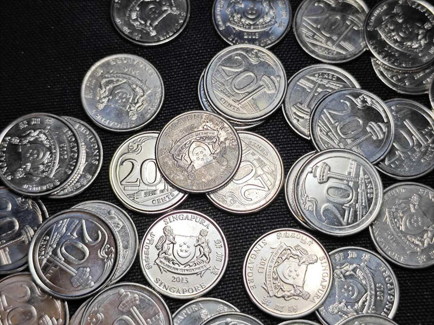 KK钱币收藏小铺   套币 批量/好品散币专场 2月预留时间 周末发货  新加坡10分79枚 面值7.9新加坡元