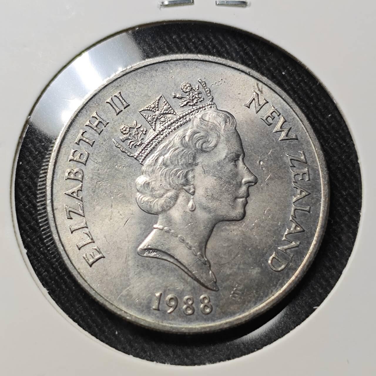 KK钱币收藏小铺   套币 批量/好品散币专场 2月预留时间 周末发货  1988新西兰20分 好品