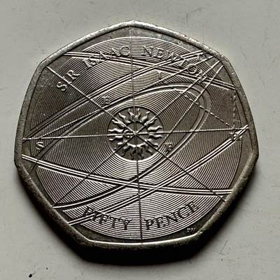 🌹外币初藏🌹🐯2026年第24场  每周二四六晚8️⃣点 接代拍 - 英国2017年牛顿逝世300周年50便士纪念币