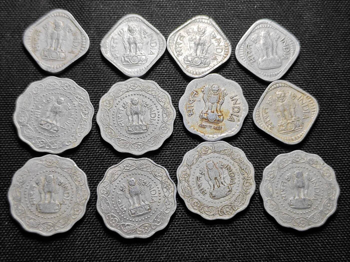 KK钱币收藏小铺   套币 批量/好品散币专场 2月预留时间 周末发货  印度派沙铝币20枚一组