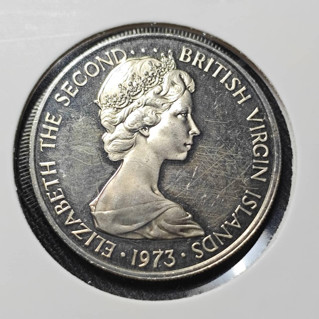 KK钱币收藏小铺   套币 批量/好品散币专场 2月预留时间 周末发货  1973维尔京群岛精制25分