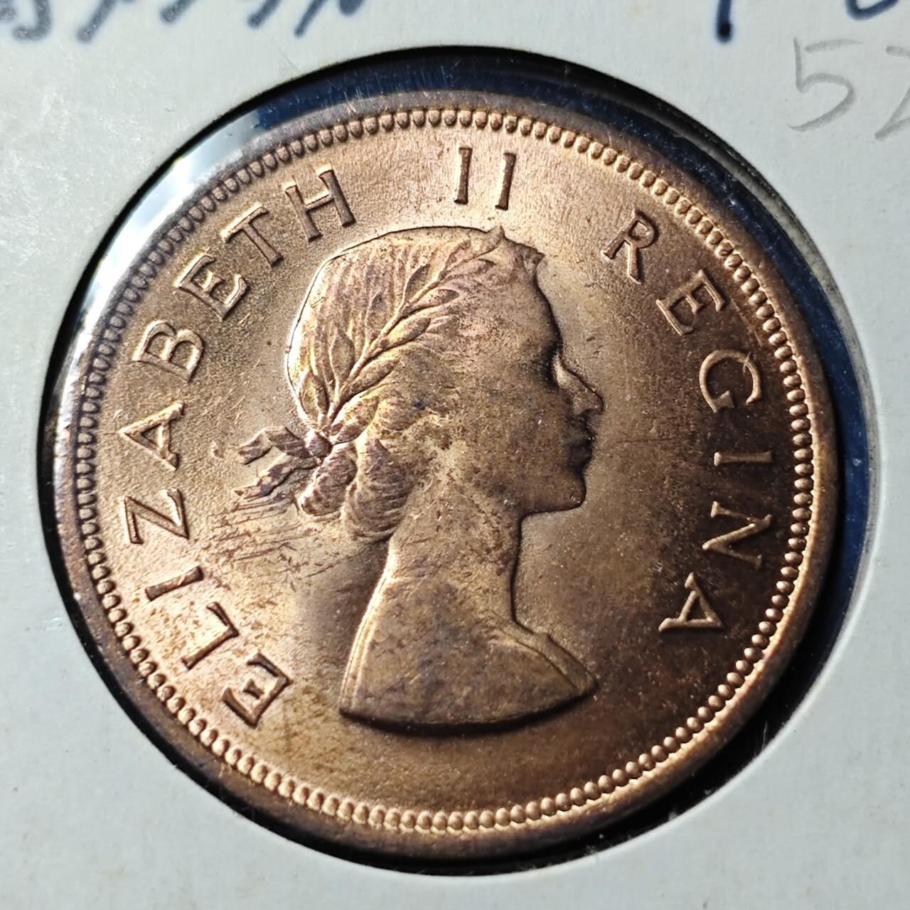 KK钱币收藏小铺   套币 批量/好品散币专场 2月预留时间 周末发货 1959英属南非1便士铜币 好品