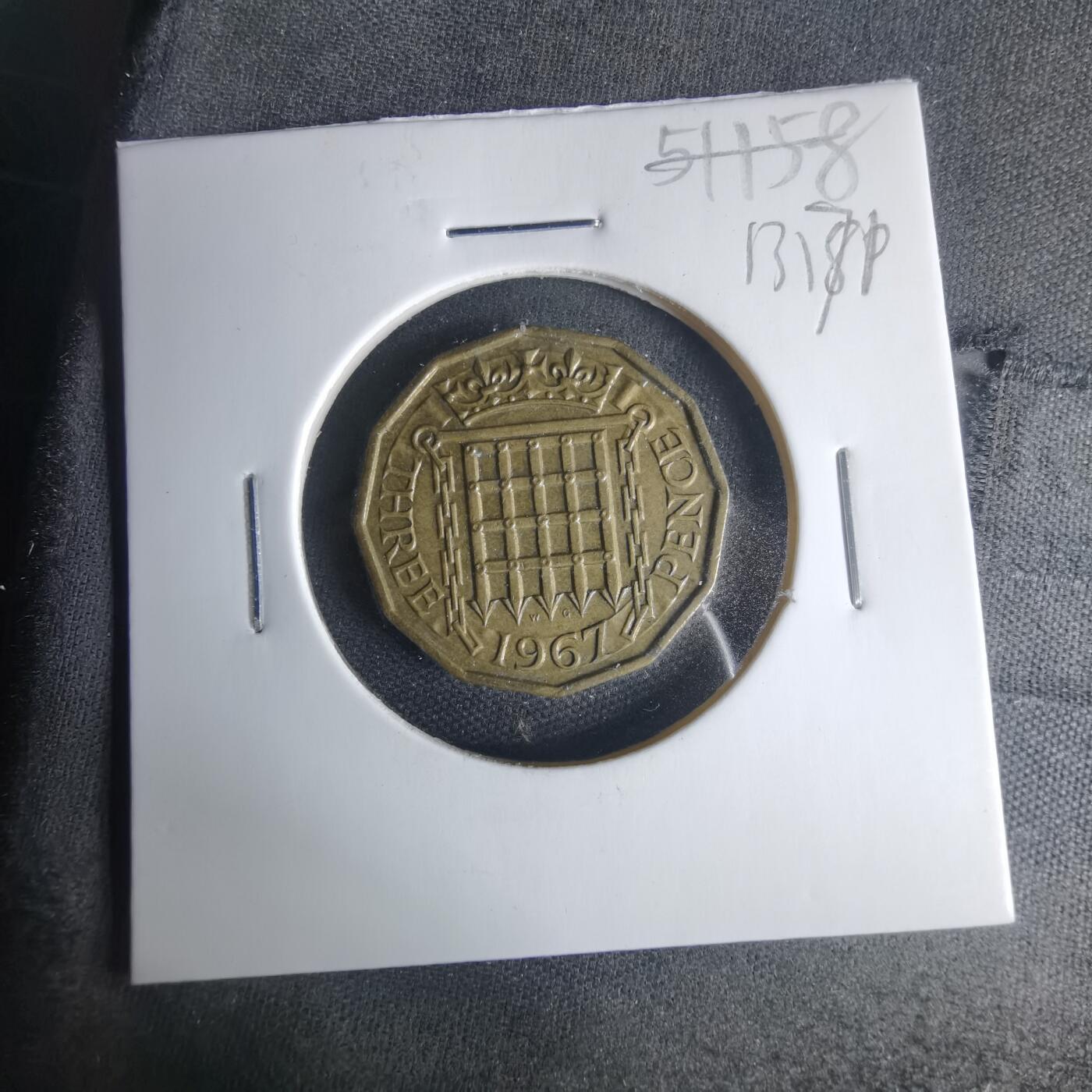 沼泽如烟--第1013场 英国1967年3便士