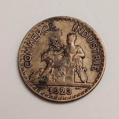 布加迪🐬～世界钱币(上海)🌾第 279 期 /  各国套币和散币 - 法国🇫🇷 1923年 50分